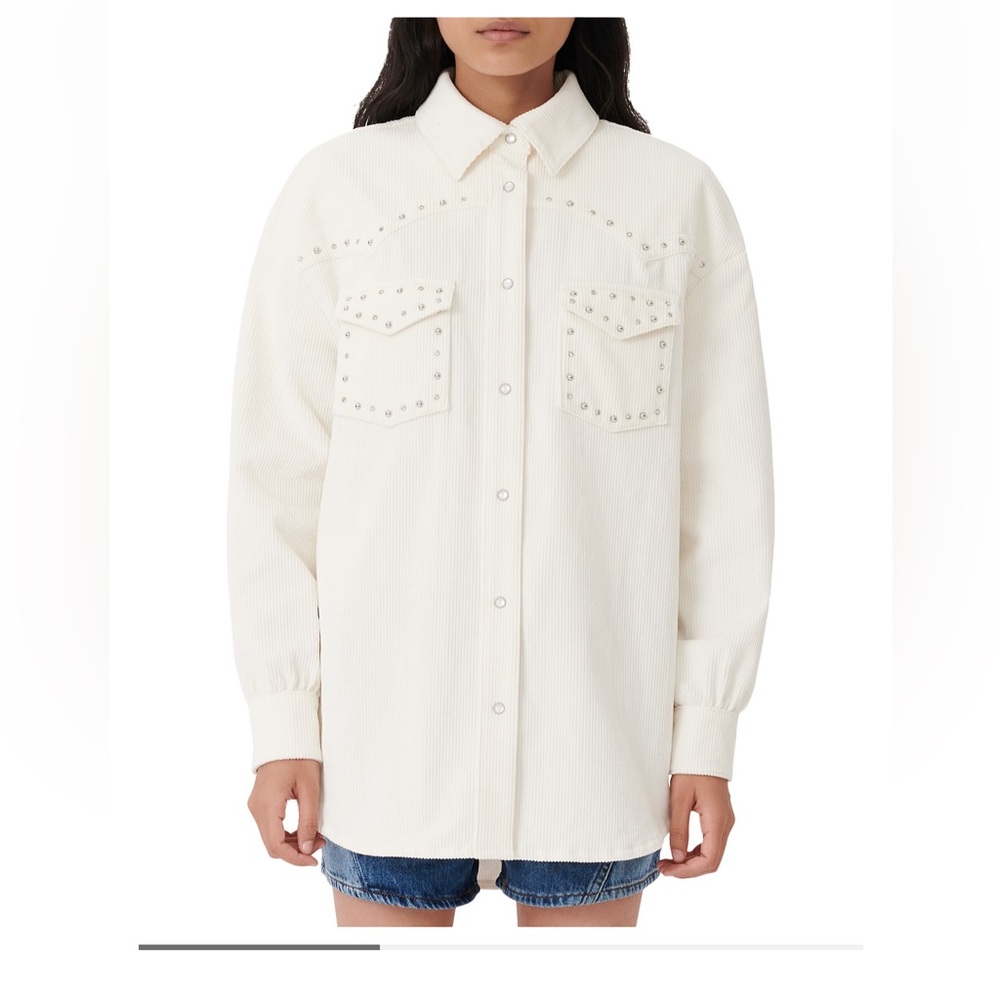 Maje Ciera studded Cordero’s overshirt